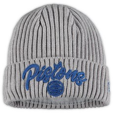 [미국정품] 410882 뉴에라 NBA 스냅백 캡모자 Detroit Pistons New Era 2020 NBA Draft Cuffed Knit Hat - Gray