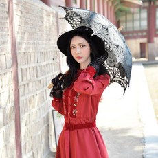 경성의상 개화기의상 레이스 양산 블랙 개화기의상 경성의상 경성시대옷 개화기패션 개화기옷 개화기원피스 경성시대 레트로의상 복고의상 경성시대의상