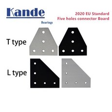 L 타입 T 타입 VCORE 3 조인트 보드 플레이트 코너 앵글 브래킷 2020 3030 4040 알루미늄 프로파일 3D 프린터 부품 1 개 5 홀, 12) 4040 Black  T - 하드보드조인트