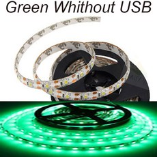 USB 전원 LED 스트립 조명 RGB 화이트 웜 HDTV TV 데스크탑 PC 화면 백라이트 및 바이어스 2835 3528 SMD M 2M 3M 4M 5V, Green No USB, 5M