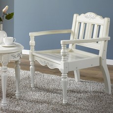 클리시 엔틱 나무벤치 소파 1인용 원목 나무의자, 1인용_벤치