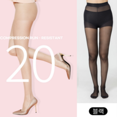 비너스 20D 단계별압박 팬티스타킹(2족) 너스 20D 베이직 소프트밴드 단계별 압박 여성 팬티 스타킹 2족 세트
