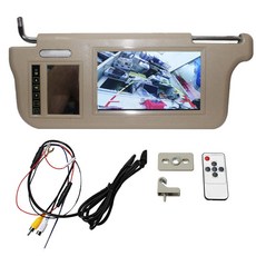 7 인치 자동차 썬 바이저 미러 Sn LCD 모니터 DC 12V 베이지 인테리어 미러 Sn AV1 AV2 플레이어 카메라|자동차 모니터|, 1개, Left, 단일