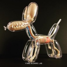 제프쿤스벌룬독 독 신혼부부 인형 유광 투명 강아지