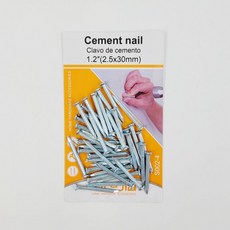 30mm콘크리트못 시멘트전용철물 38PCS 강력고정피스, 1개