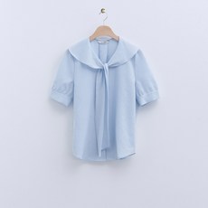 로엠 러플카라 반팔 타이 블라우스 (3colors)_RMBLE25R22