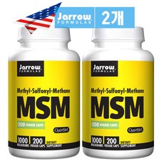 자로우 2개세트 MSM 1000mg 200정 200 VEG CAPSULES, 2병