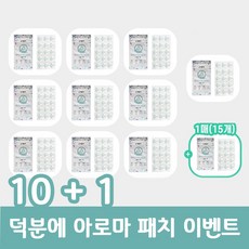 헤이즈 아로마 향기 패치 10+1 페퍼민트 스티커 165패치 악취 제거 민트 붙이는 방향제