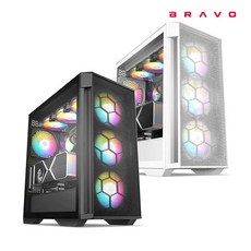 브라보텍 BRAVOTEC GUARDIAN 3100M V2 타이탄 글래스 PC케이스 (블랙), 1개
