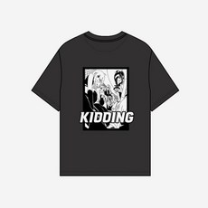 스파오 x 우왁굳 이세계 아이돌 반팔 티셔츠 블랙 Spao Woowakgood Isegye Idol Short Sleeve T-Shirt Black 256840