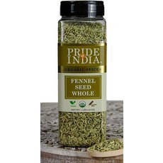 Pride Of India-오가닉 회향 씨앗 전체-16 온스 (453gm) 대형 이중 체 항아리- 된 순수 인도 비건 채식 향신료-육류, 단일상품