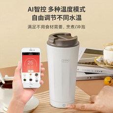  Beimu 건강 컵 휴대용 주전자 열 보존 통합 가정 여행 기숙사 작은 미니 전기 난방 물 컵, 젠 라이스 스탠다드 (350ML) 