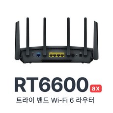 P 시놀로지 RT6600ax 유무선공유기 기가비트 / Wi-Fi 6 / 트라이밴드 /