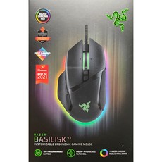 레이저 Basilisk V3 게이밍 유선 마우스 RZ01-0400, 블랙