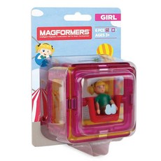 MAGFORMERS 캐릭터 6피스 추가 무지개 색상 교육용 자석 기하학적 모양 타일 빌딩 STEM 장난감 세트 457618