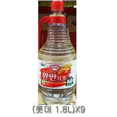 W5FFD0DP 대용량 1.8리터 빛깔좋은요리 X9 롯데 식재료 식초 환만 생생 간단요리 맛좋은 식자재 새콤달콤소스 냄세제거용 업소용 식초 음용식초 미림, PD 1