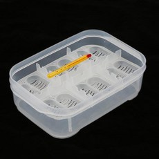 파충류인큐베이터 온도계 포함 부화기 상자 도마뱀 파충류 알 인큐베이터 트레이 12 그리드, 1개