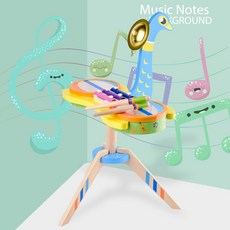 콩제 슬래드 악기 뮤직 세트 Konges 실로폰 탬버린 원목 악기 세트 놀이 실리콘, 공작 드럼 세트