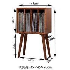 LP 레코드 수납장 스탠드 선반 원목 책장 보관 거실 침실, 5. 월넛 35x45x76cm - 원목lp