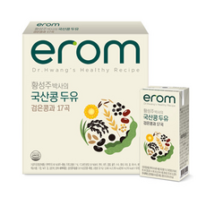 이롬 황성주 국산콩 두유 검은콩과 17곡, 190ml, 192개