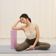티에스 프리미엄 EVA EPP 폼롤러 원형 요가 돌기 마사지 필라테스, 1개, EPP 폼롤러 60cm (블루)