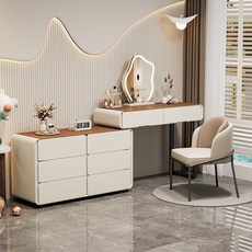 트루베퍼니처 라끄 전신거울 수납 화장대 방문설치 오크 상품 이미지