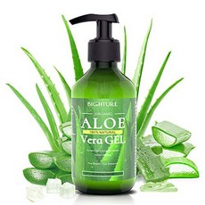 BIGHTURE 알로에 베라 겔 100% 순수 알로에 베라 유기농으로 갓 잘라낸 자연 알로에 잎에 수분을 깊이 공, 상세 설명 참조0, 상세 설명 참조0