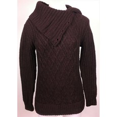 H&M Women' Sweater Long Sleeve Turtleneck Wool Blend Marroon Size XL