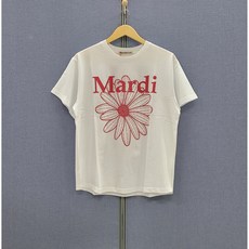 [국내정품] 마르디메크르디 TSHIRT FLOWERMARDI 반팔 티셔츠 WHITE VIOLET