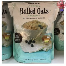 트레이드 조 트레이더조 롤드 오츠 Trader Joe's Rolled Oats 32oz(907g) 2팩, 907g