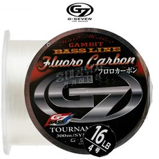 G7 지세븐 토너먼트 카본줄 배스낚시줄 300m, 5LB