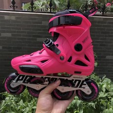 100% Original 2018 Powerslide Imperial Inline Skates 전문 슬라럼 인라인 스케이트 롤러 무료 스케이트, 05 분홍색_07 41