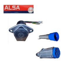 대성부품/ALSA 커넥터/7핀 소켓/뚜껑/스프링/7P/전기배선/터키/암놈/숫놈/DIY/교체용/트레일러/추레라/전기짹/돼지꼬리/전원, ALSA 7P소켓(스프링), 1개