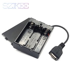 건전지보관함 AA 배터리 홀더 박스 케이스 USB 전원 포트 스위치 커버 포함 2 3 4 6/8 슬롯 DIY, 3-AA 4.5V, 04 3-AA 4.5V