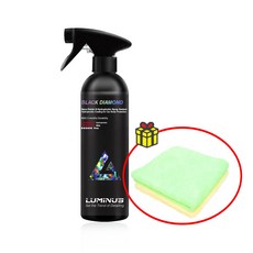 루미너스 블랙 다이아몬드 물왁스 퀵디테일러 유리막 코팅제 관리제 500ml+타월, 1개, 500ml