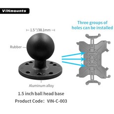 VIN 마운트 X-그립 태블릿 거치대 스냅 고정 기능 자동차 트랙터 트럭 VIN-PBJ-014-VS 9-11 인치, 04 VIN-C-003, 1개
