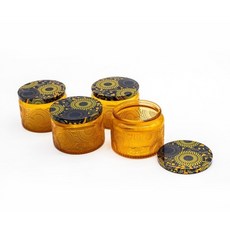 캔들 용기 디퓨저 재료를 만드는 양초에 대 한 4PCS 유리 용기 항아리 빈 촛불 항아리 키트 다채로운 촛불 만들기 용품 액세서리 도매, 4pcs 앰버