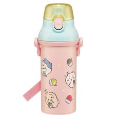 치이카와 먼작귀 어깨끈 물통 480ml 항균+, 먼작귀 치이카와 농담곰 원터치