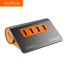 ORICO 알루미늄 USB 허브 PC 분배기 10Gbps 초고속 12V 전원 어댑터 포함 맥북 컴퓨터 액세서리 USB31 Gen2, 1개