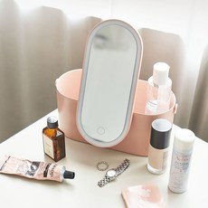 바디랩스 LED 거울 수납함 Looker 화장품 정리함, 코튼화이트, 1개