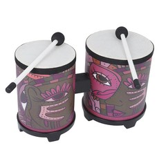 QDY Bongo Drums 인디언 스타일 프린트 아동 장난감 선물