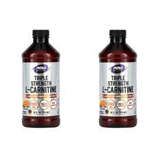 나우푸드 트리플 스트랭스 L-카르니틴 3000mg 시트러스 비건, 3g, 473ml, 2개