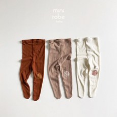 미니로브 유발 레깅스 아동 무릎 나염 기모 타이즈