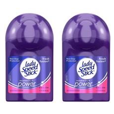 Lady Speed Stick 레이디스피드스틱 미국 롤온데오드란트 후레쉬 프레쉬 퓨전 1.7Fl.oz(50ml) 2팩, 2개
