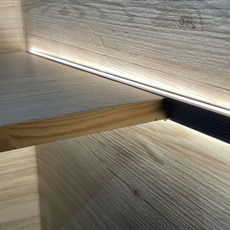 장식장 LED 틈새 램프 책장 라인 조명 매장 간접 일자, 70cm 블랙 12V 17W, 1개