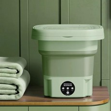 운동화세탁기 학생 기계 휴대용 속옷 기숙사 소형 양말 미니 청소 버킷 접이식 세탁, AU, Green