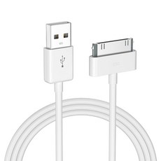 [케이블] sarmert Apple 인증 30핀 USB 충전 케이블 UPoweradd 4.0ft 동기화 코드 iPhone 호환 4 4s 3G 3GS iPad 1 2 3 iPod T, [01] 1개, 1개