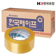 한국포장 박스테이프, 50개, 더블경포장 100M (투명)