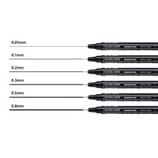 [라인프러스] 엣지라이너 드로잉펜 6조세트 스케치 캘리그라피