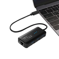 NEXT-TC313LAN /타입C-USB3.0 3포트허브 + 기가랜 콤, 단일상품